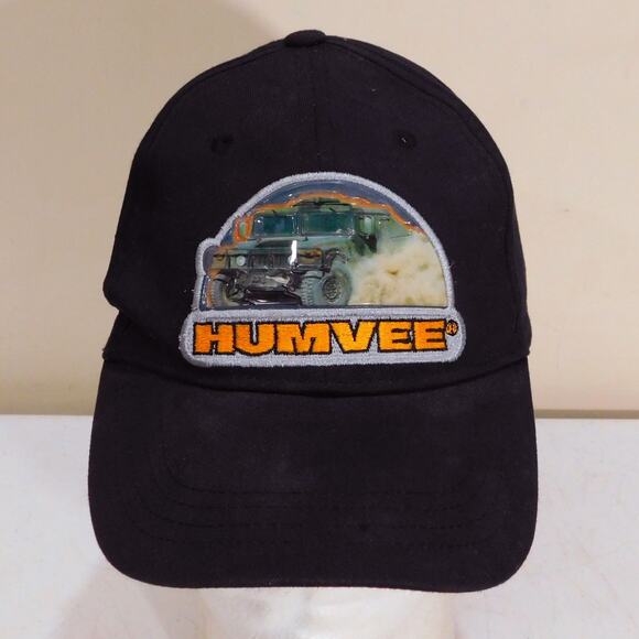 HUMVEE Baseball Hat Cap Adjustable Black Embroidered Patch Hummer Army Truck - Picture 1 of 7